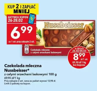Czekolada mleczna Nussbeisser*