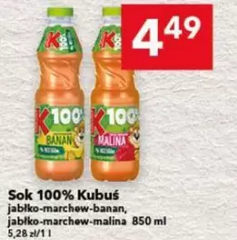 Sok 100% jabłko-marchew-banan, jabłko-marchew-malina