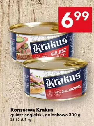 Konserwa Krakus gulasz angielski, golonkowa