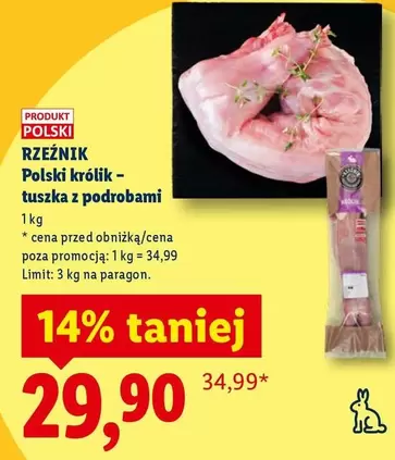 Polski królik - tuszka z podrobami