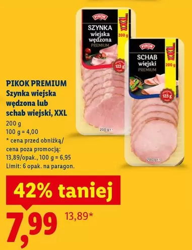 Szynka wiejska wędzona lub schab wiejski, XXL