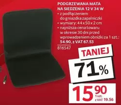 Mata - PODGRZEWANA MATA NA SIEDZENIA 12 V 34 W
