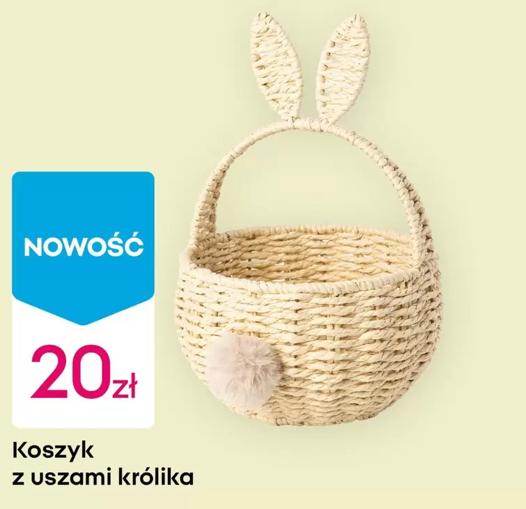 Koszyk z uszami królika