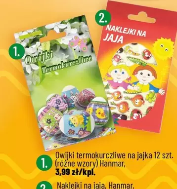 Owijki termokurczliwe na jajka, Naklejki na jaja