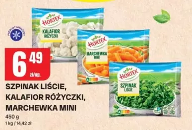 Mini - SZPINAK LIŚCIE, KALAFIOR RÓŻYCZKI, MARCHEWKA MINI