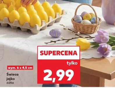 Świeca jajko żółta