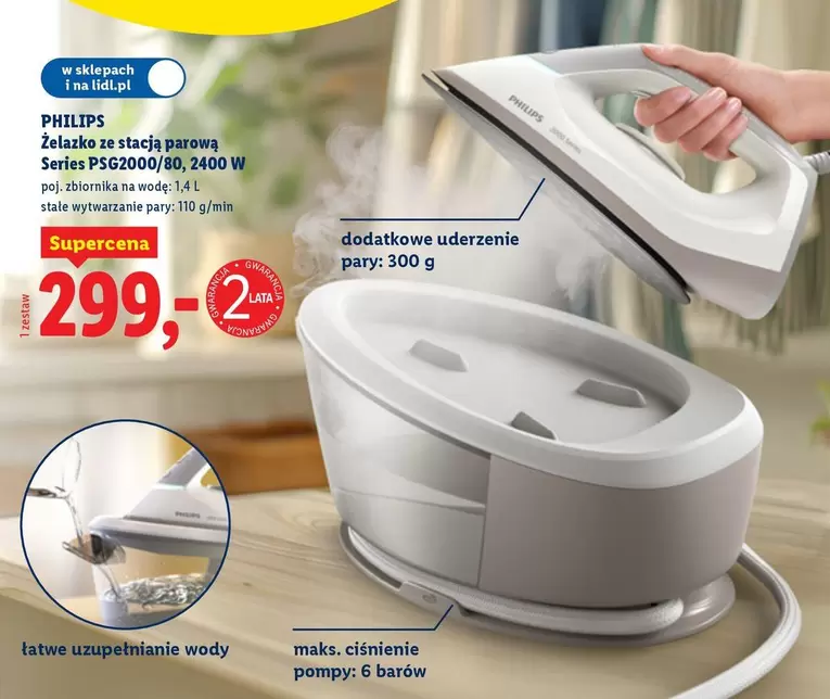 Philips - Żelazko ze stacją parową Series PSG2000/50, 2400 W