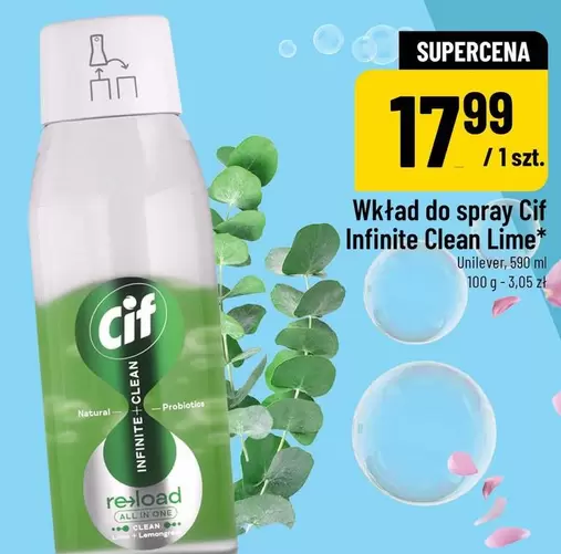 Infinite - Wkład do spray Cif  Clean Lime