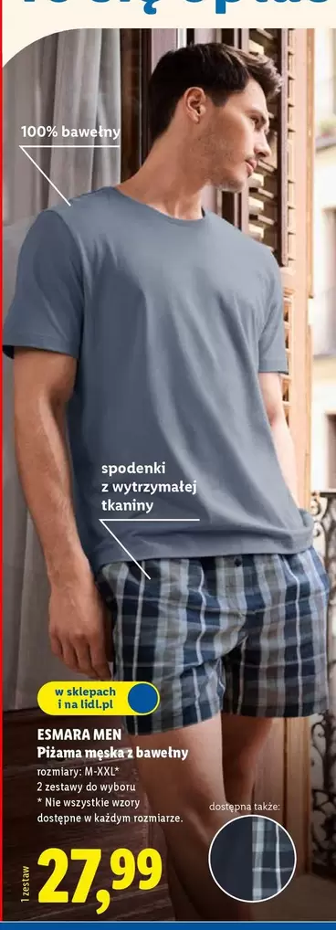 ESMARA MEN Piżama męska koszula