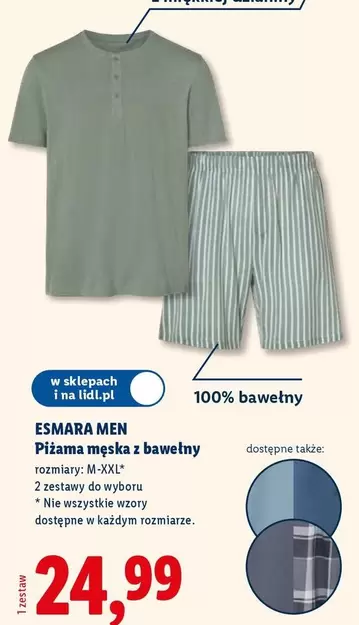 Piżama męska z bawełny