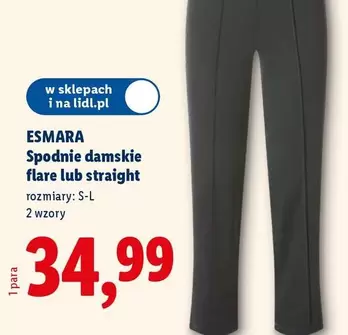 Spodnie damskie flare lub straight