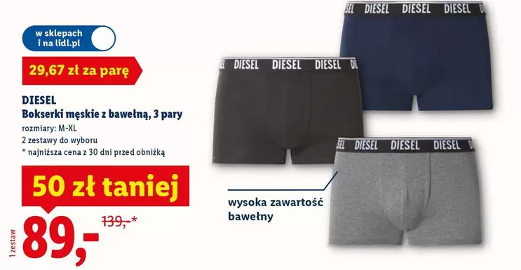 Bokserki męskie z bawełną, 3 pary