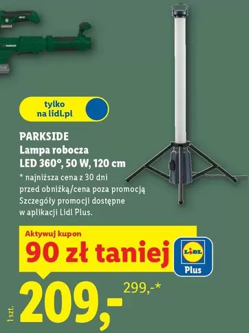 Plus - Lampa robocza LED 360°, 50 W, 120 cm