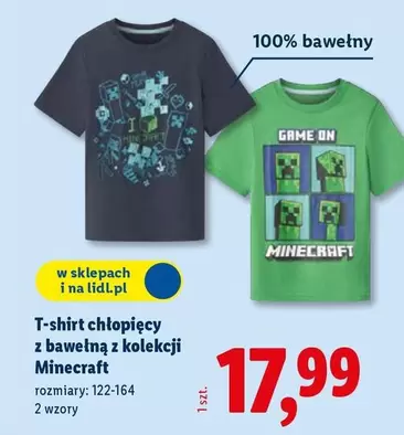 T-Shirt - T-shirt chłopięcy z bawełną z kolekcji Minecraft