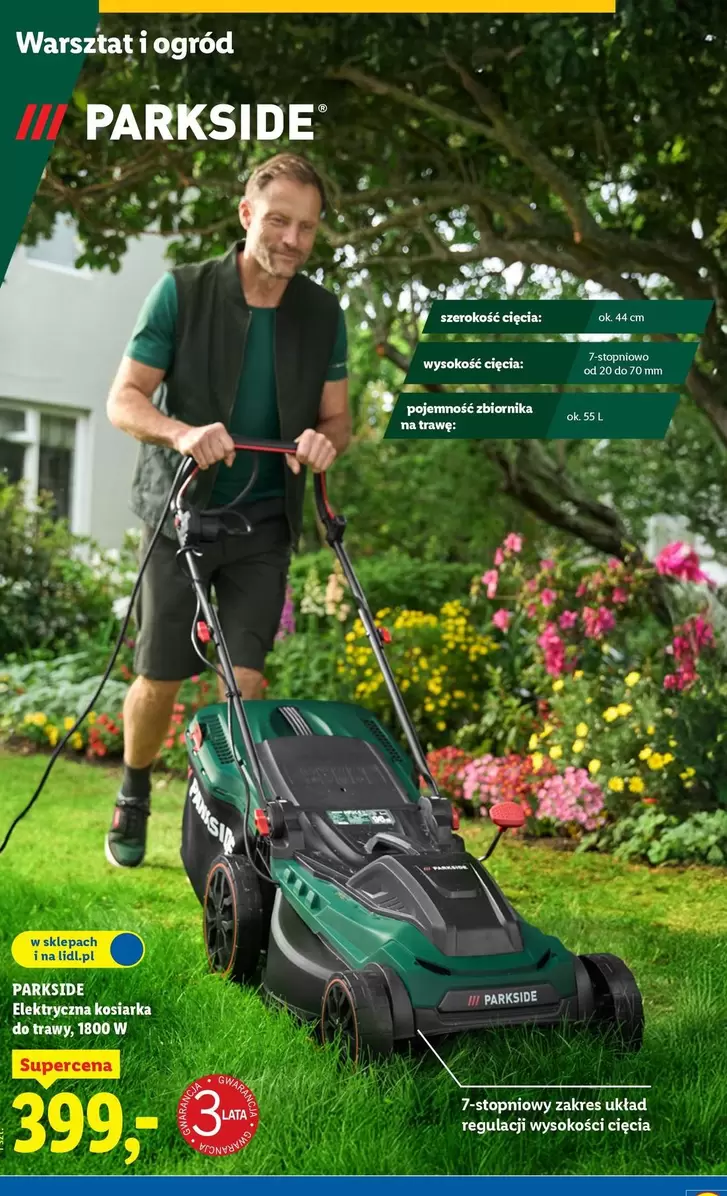 Ok - Elektryczna kosiarka do trawy PRM 1800 A3