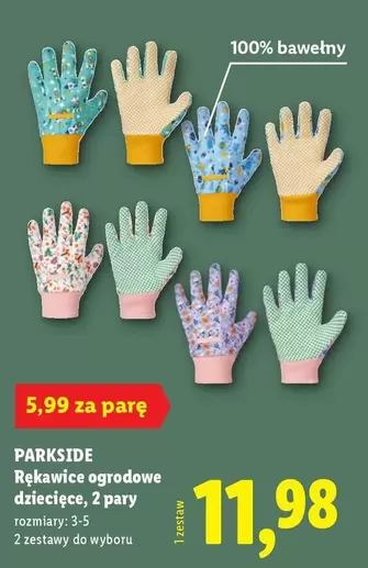 Rękawice ogrodowe dziecięce, 2 pary