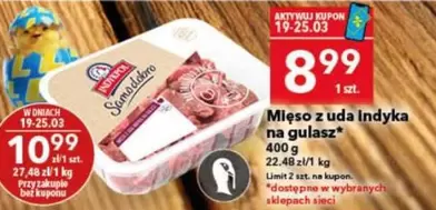 Mięso z uda indyka na gulasz