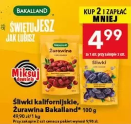 Śliwki kalifornijskie, Żurawina