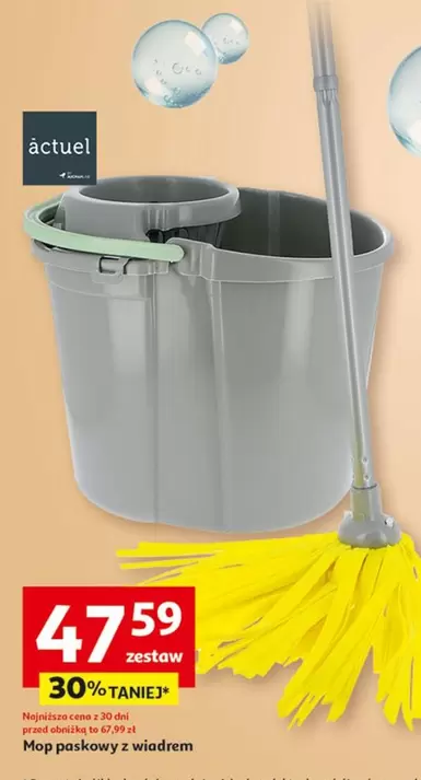 Mop paskowy z wiadrem