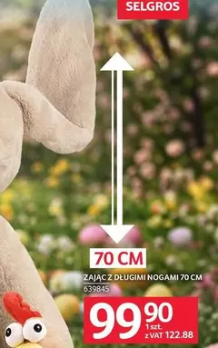 Zając z długimi nogami 70 cm 639845