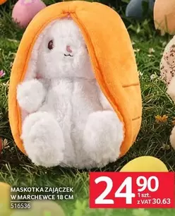 MASKOTKA ZAJĄCZEK W MARCHEWCE 18 CM 516536