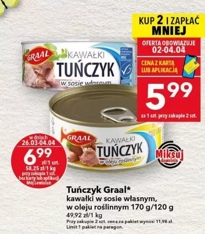 Tuńczyk kawałki w sosie własnym