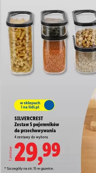 Silvercrest - Zestaw 5 pojemników do przechowywania