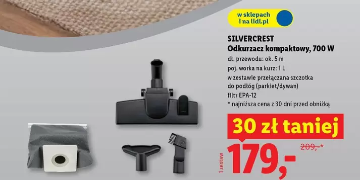 Silvercrest - Odkurzacz kompaktowy, 700 W