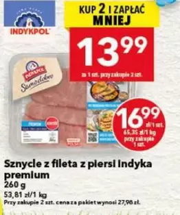 Sznysze z fileta z piersi Indyka premium
