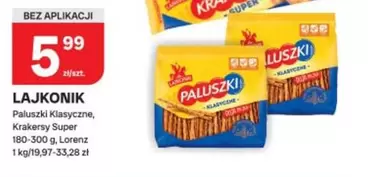 LAJKONIK Paluszki Klasyczne, Krakersy Super