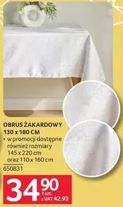 Obrus żakardowy 130 x 180 cm