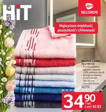 RĘCZNIK GRAFIK 70 x 140 cm