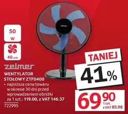 WENTYLATORY STOŁOWY ZTF0400