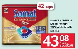 SOMAT KAPSU

UKI DO ZMYWARKI W PUSZCE 42 SZT.
