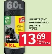 JAN NIEZBĘDNY WORKI NA ŚMIECI 60 L 40 SZT. 393800