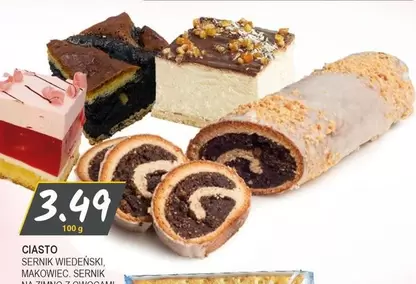 Ciasto Sernik Wiedeński, Makowiec, Sernik na zimno z owocami