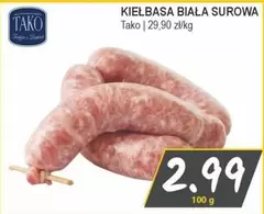 Biała surowa kiełbasa