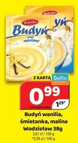 Budyń wanilia, śmietanka, malina