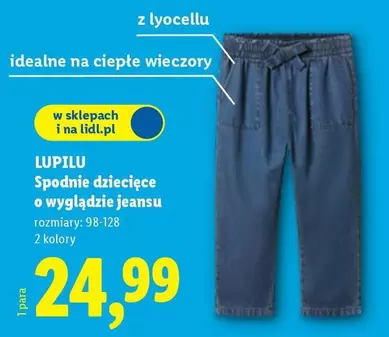 Spodnie dziecięce o wyglądzie jeansu