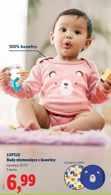 Body niemowlęce z bawełny