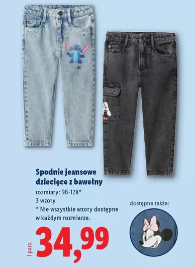 Spodnie jeansowe dziecięce z bawełny