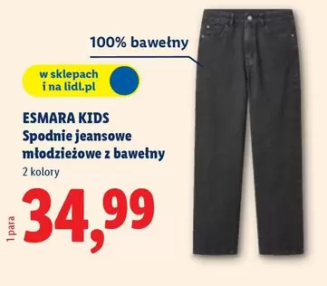 Spodnie jeansowe młodzieżowe z bawełny