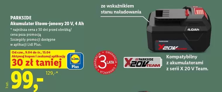 Plus - Akumulator litowo-jonowy 20 V, 4 Ah