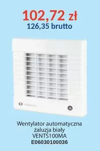 Wentylator automatyczna żaluzja biały VENTS100MA E06030100036