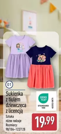 Sukienka z tiulem dziewczęca z licencją