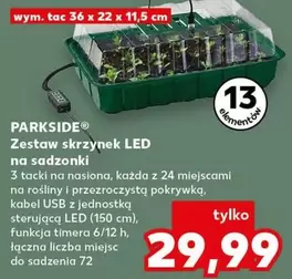 Zestaw skrzynek LED na sadzonki