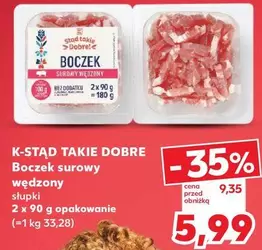 Boczek surowy wędzony słupki
