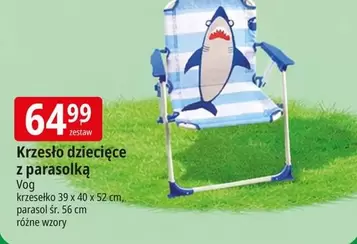 Krzesło dziecięce z parasolką