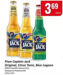 Blue - Piwo Captain Jack Original, Citrus Tonic,  Lagoon