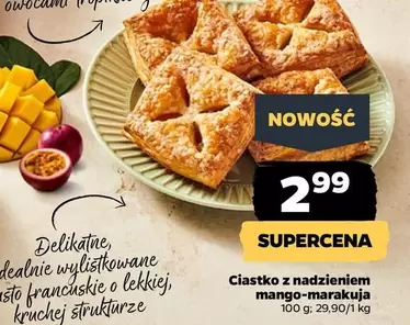 Ciastko z nadzieniem mango-marakuja